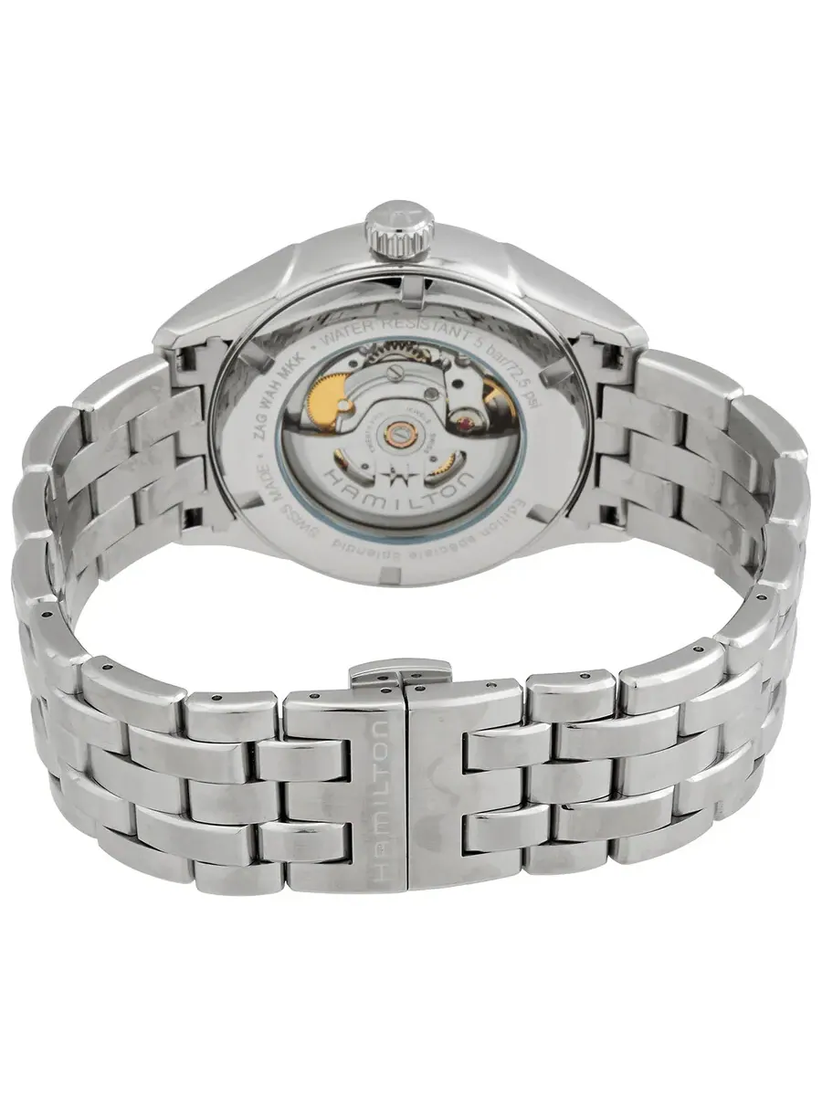 Мужские часы Hamilton Jazzmaster Automatic с бежевым циферблатом H89545121 — изображение 3 из 3, оттенок серебряный