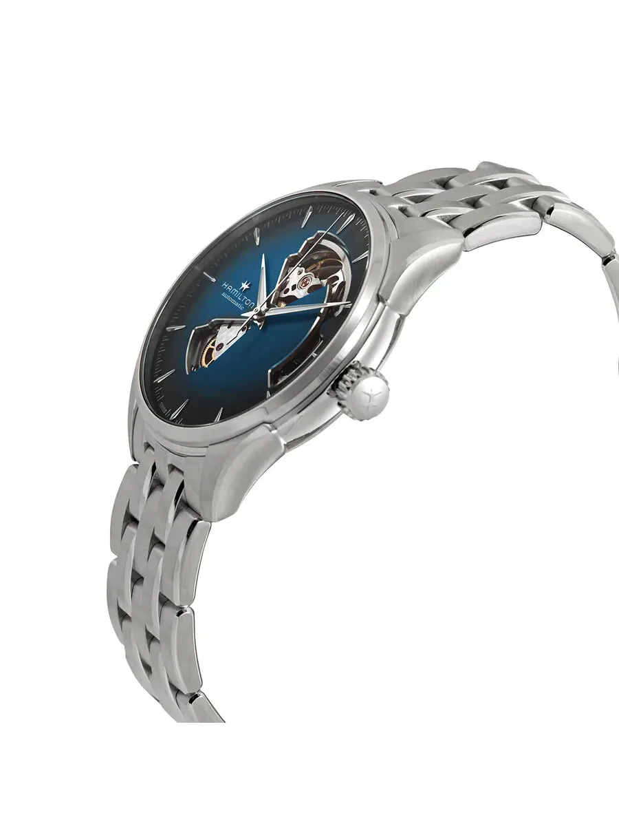 Мужские часы Hamilton Jazzmaster Automatic с синим циферблатом H32675140 — изображение 2 из 3, оттенок серебряный