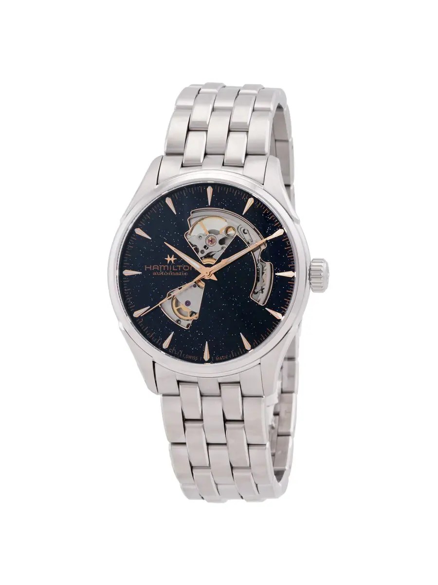 Мужские часы Hamilton Jazzmaster Automatic с синим циферблатом H32705140 — изображение 1 из 3, оттенок серебряный