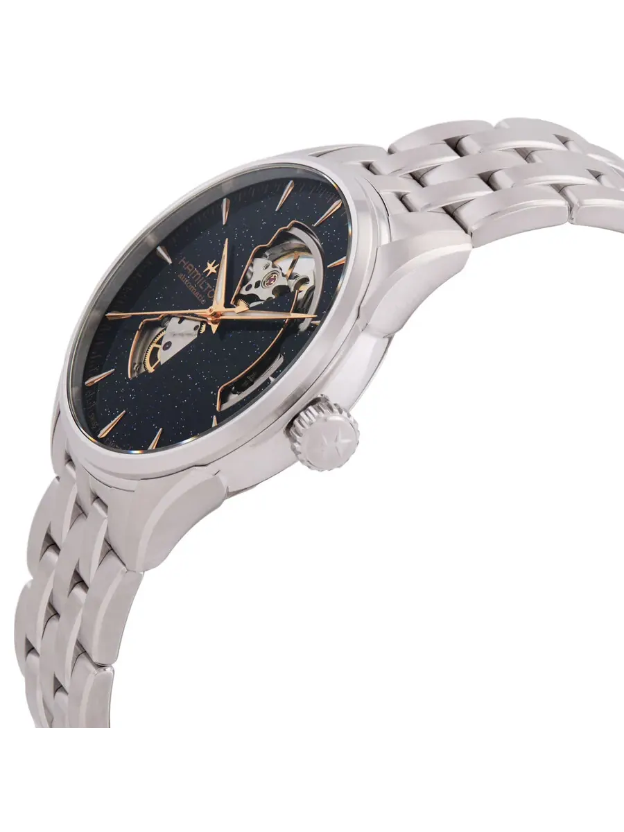 Мужские часы Hamilton Jazzmaster Automatic с синим циферблатом H32705140 — изображение 2 из 3, оттенок серебряный