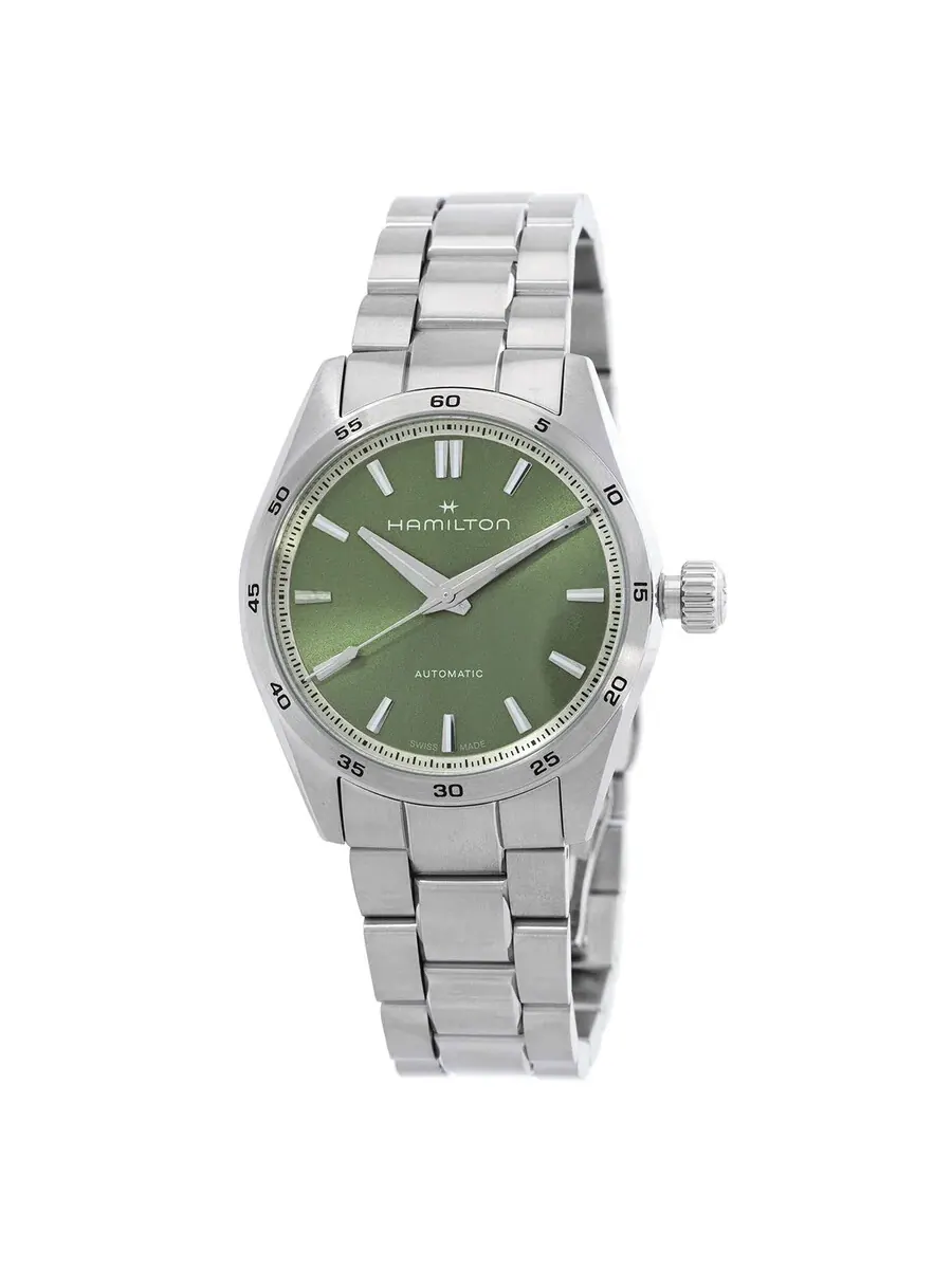 Часы Hamilton Jazzmaster Automatic с зеленым циферблатом H36105160 — изображение 1 из 3, оттенок серебряный