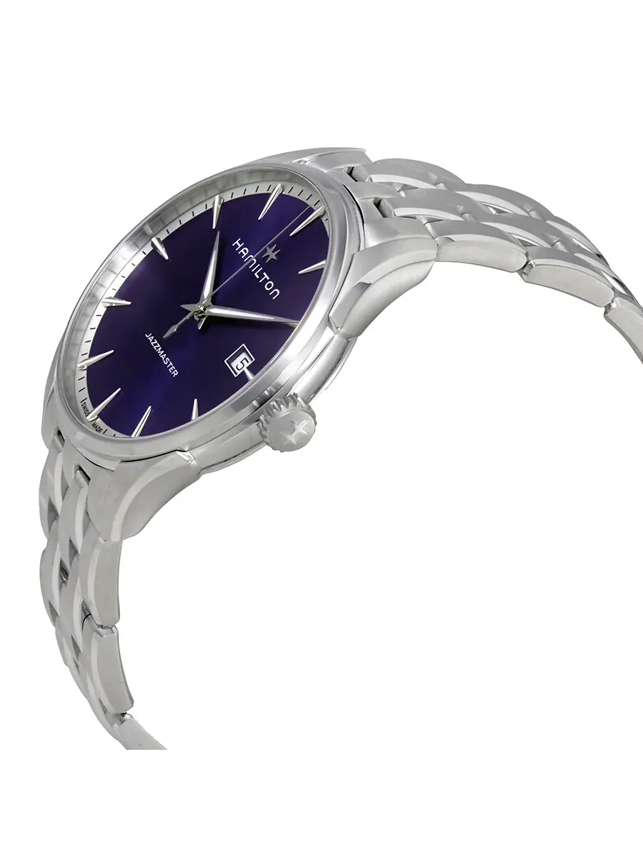 Мужские часы Hamilton Jazzmaster с синим циферблатом H32451141 — изображение 2 из 3, оттенок серебряный