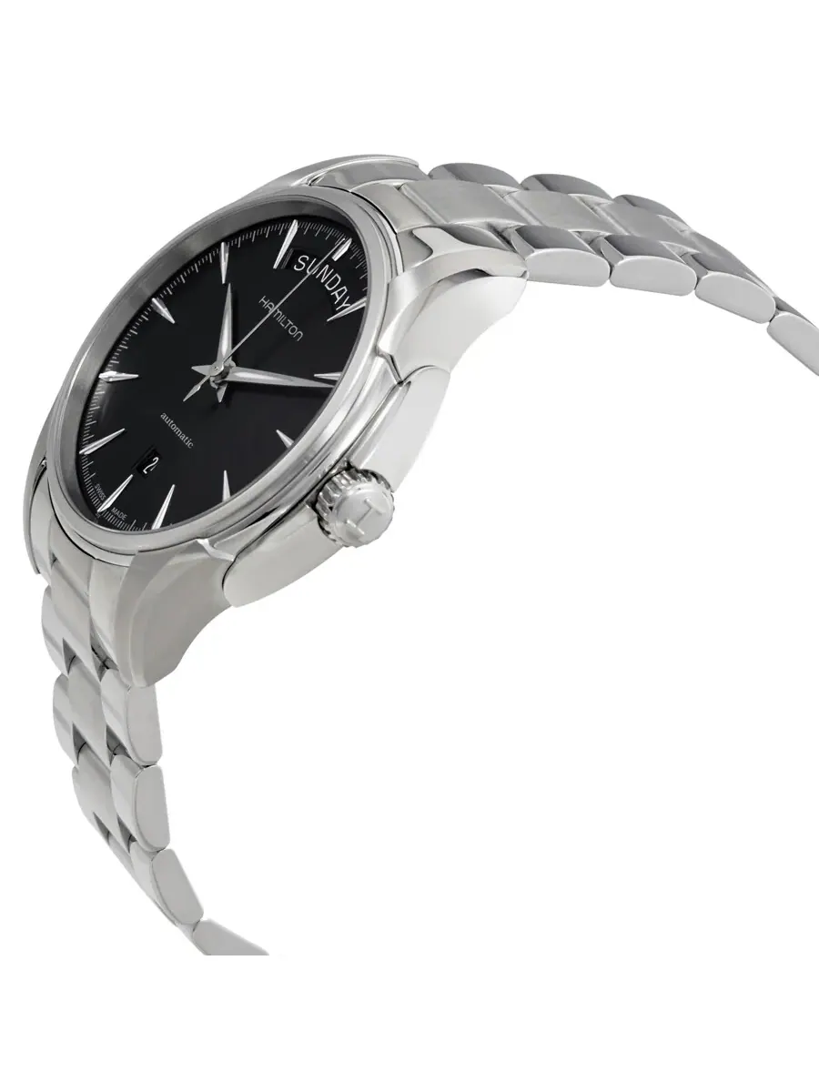 Мужские часы Hamilton Jazzmaster с черным циферблатом и корпусом из нержавеющей стали, модель H32505131 — изображение 2 из 4