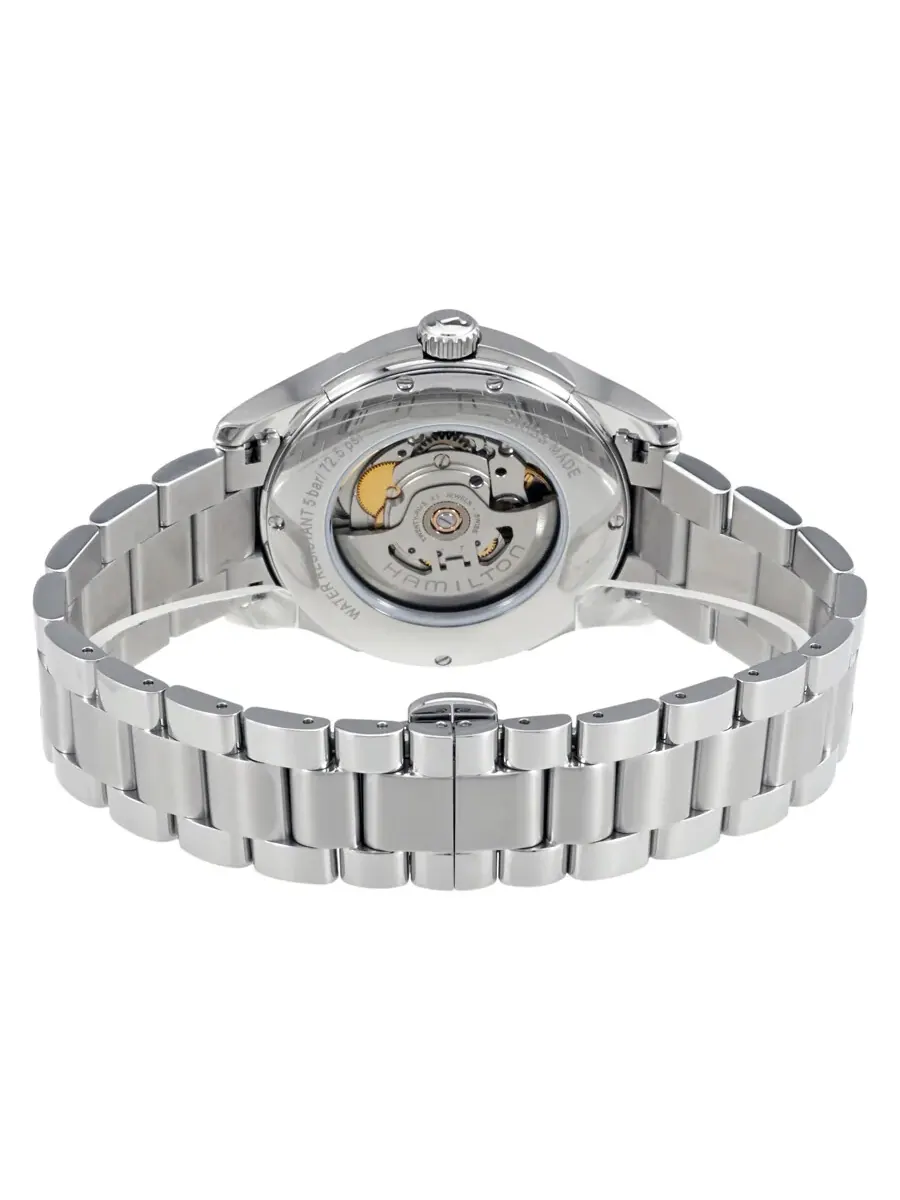 Мужские часы Hamilton Jazzmaster с черным циферблатом и корпусом из нержавеющей стали, модель H32505131 — изображение 3 из 4