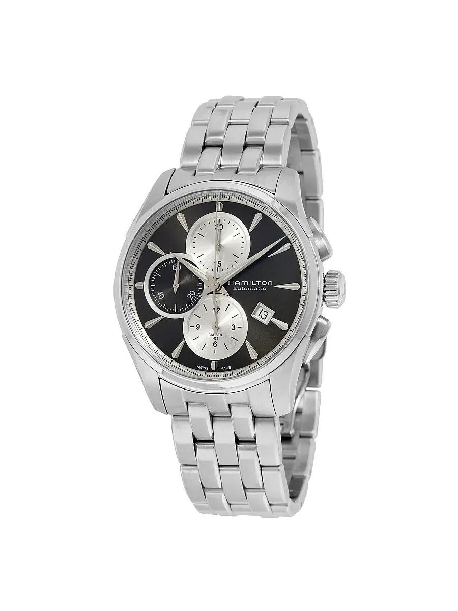 Мужские часы Hamilton Jazzmaster Chronograph с серым циферблатом H32596181 — изображение 1 из 3, оттенок серебряный