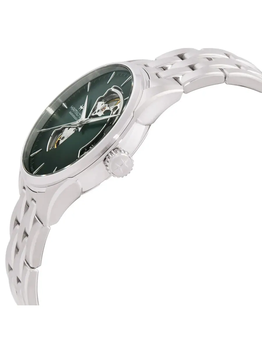 Мужские часы Hamilton Jazzmaster Open Heart Automatic с зеленым циферблатом H32705160 — изображение 2 из 3