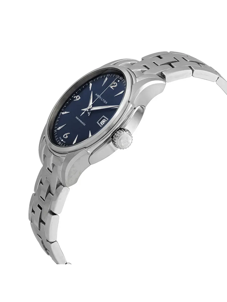 Мужские часы Hamilton Jazzmaster Viewmatic Automatic с синим циферблатом H32515145 — изображение 2 из 3, оттенок серебряный
