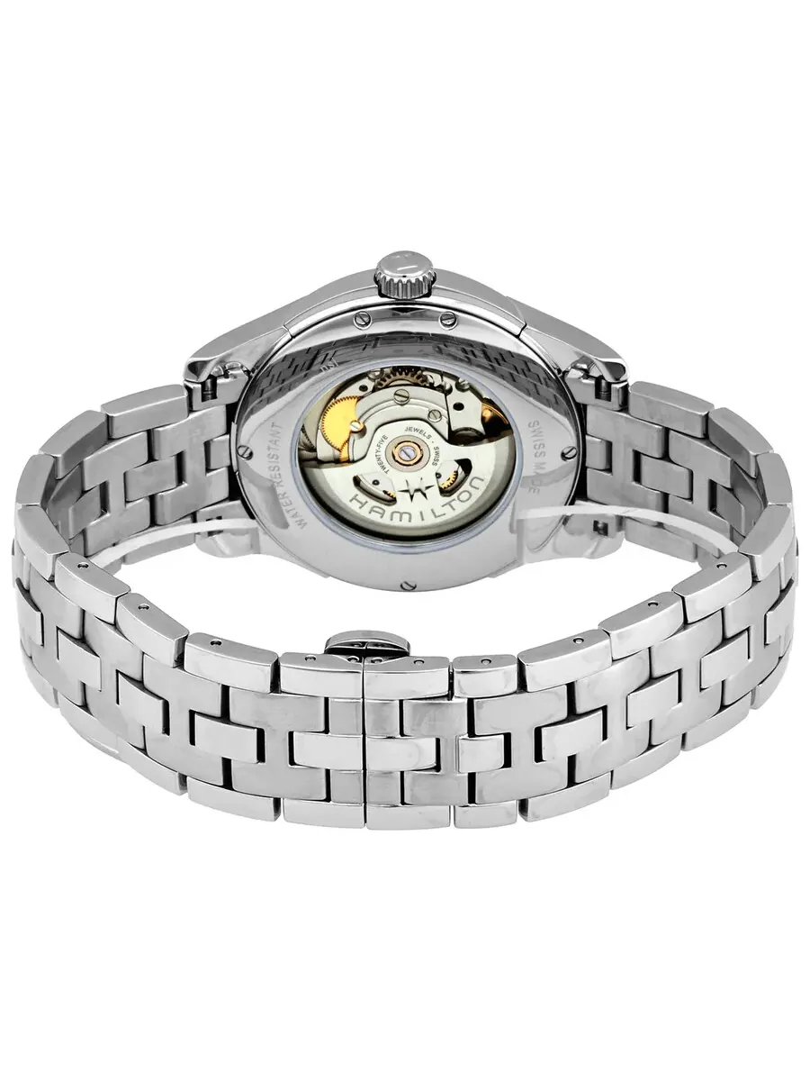 Мужские часы Hamilton Jazzmaster Viewmatic Automatic с синим циферблатом H32515145 — изображение 3 из 3, оттенок серебряный