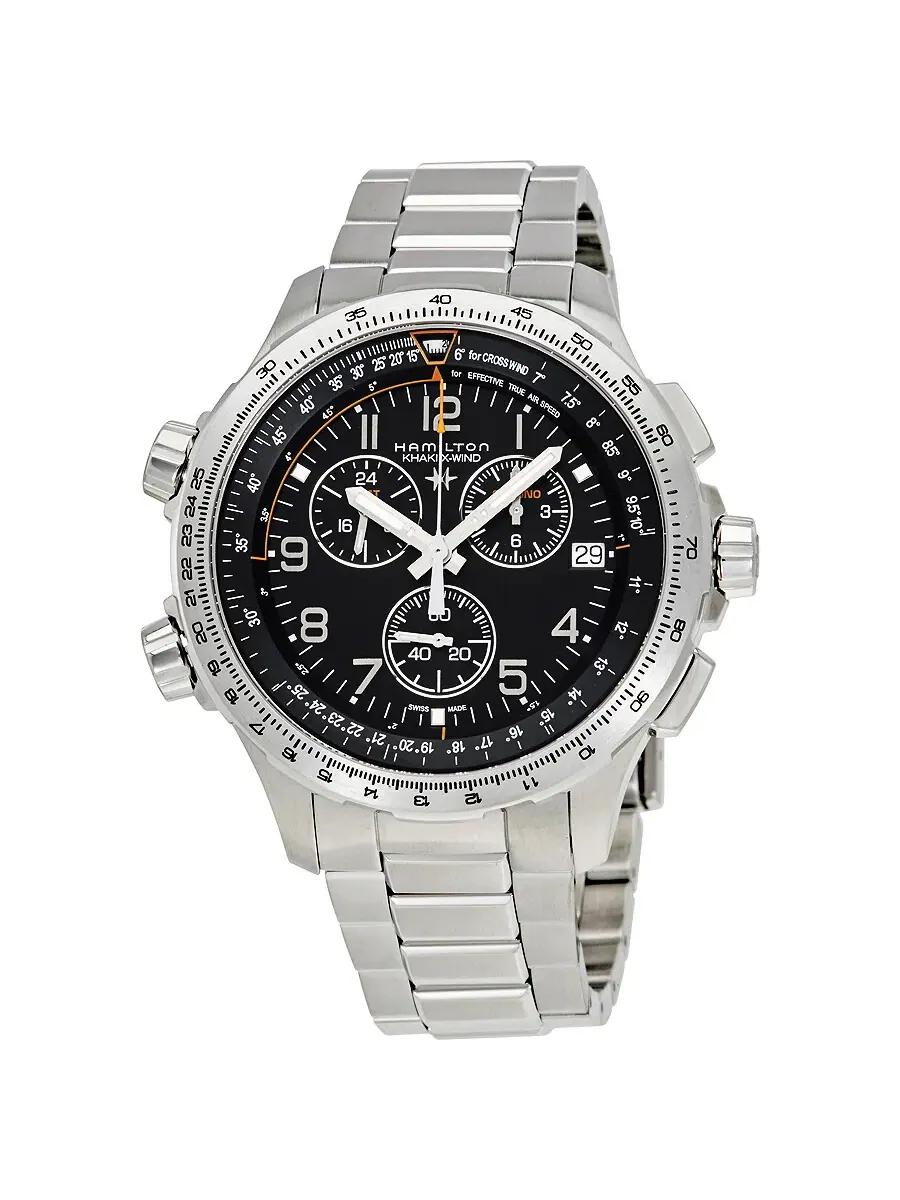 Мужские часы Hamilton Khaki Aviation X-Wind Chronograph H77912135 — изображение 1 из 3, оттенок черный