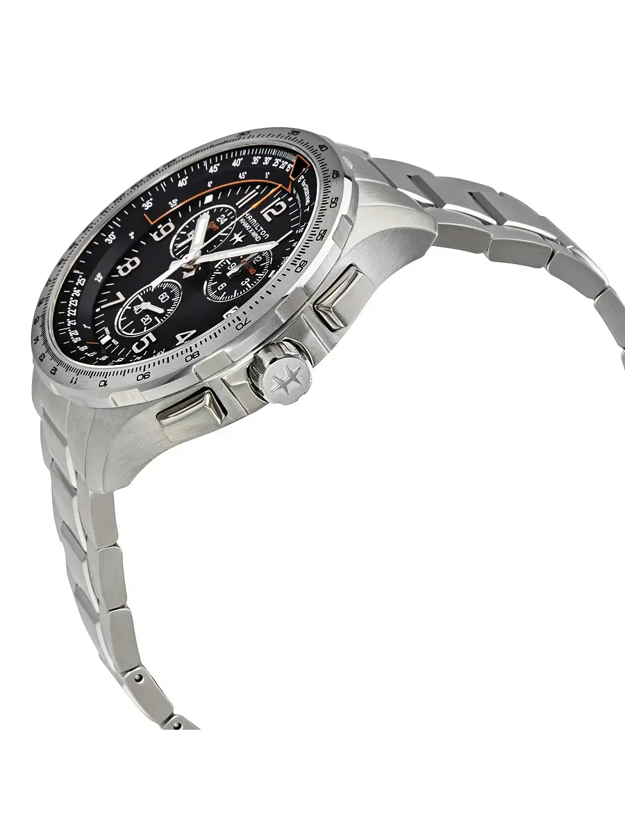 Мужские часы Hamilton Khaki Aviation X-Wind Chronograph H77912135 — изображение 2 из 3, оттенок черный
