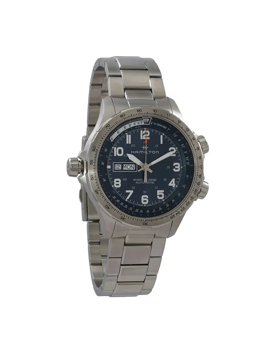 Мужские часы Hamilton Khaki Aviation X-Wind Lefty Automatic с синим циферблатом H77765141 — изображение 1 из 3