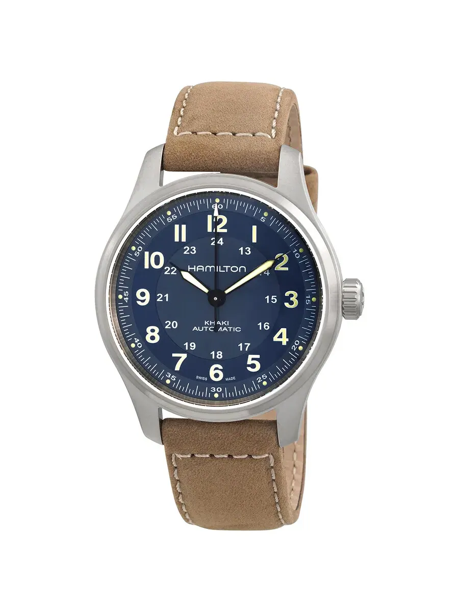 Мужские часы Hamilton Khaki Field с автоматическим механизмом и синим циферблатом H70545540 — изображение 1 из 3