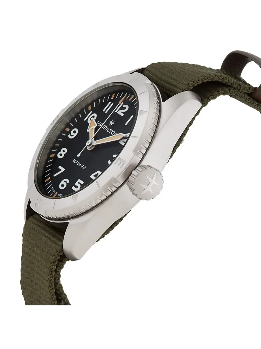 Часы Hamilton Khaki Field Expedition Auto с черным циферблатом H70315931 — изображение 2 из 3, оттенок серебряный