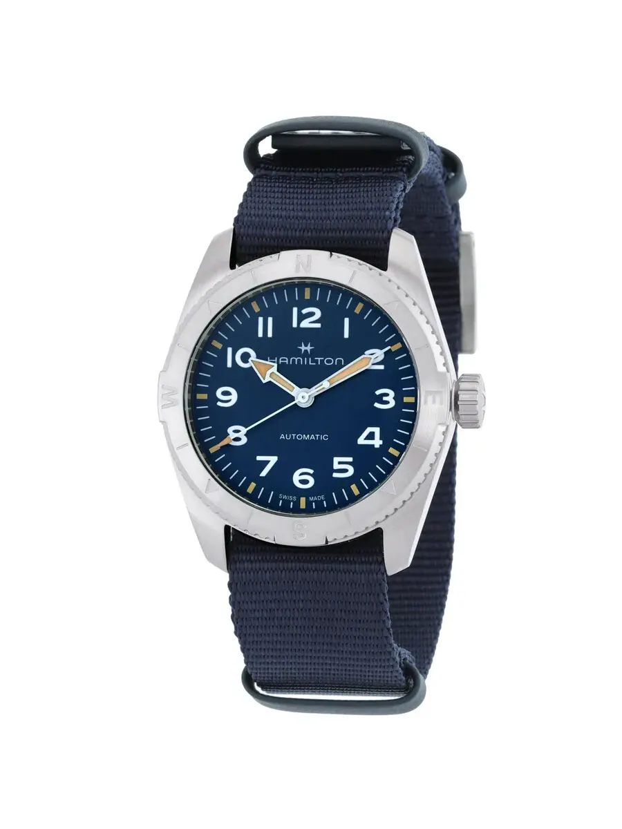 Часы Hamilton Khaki Field Expedition Auto с синим циферблатом H70315940 — изображение 1 из 3, оттенок серебряный