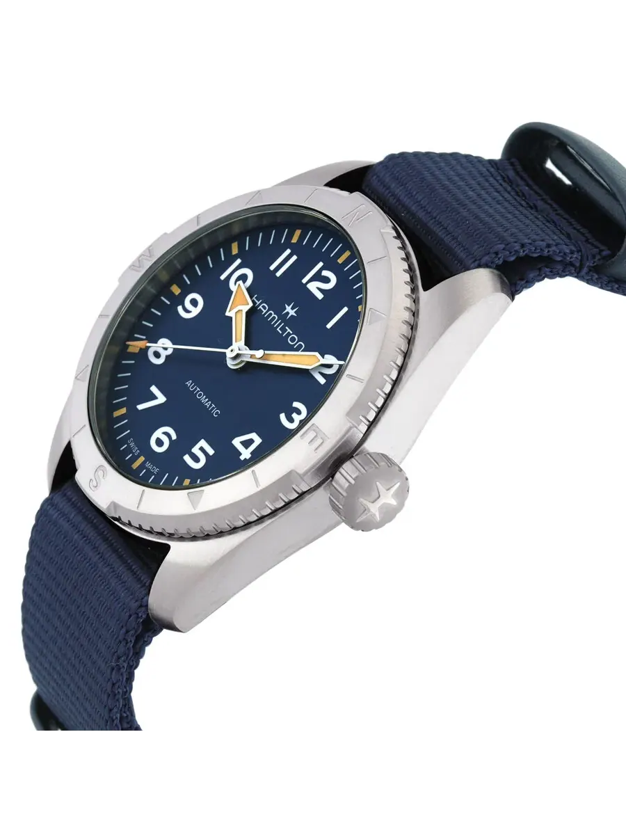 Часы Hamilton Khaki Field Expedition Auto с синим циферблатом H70315940 — изображение 2 из 3, оттенок серебряный