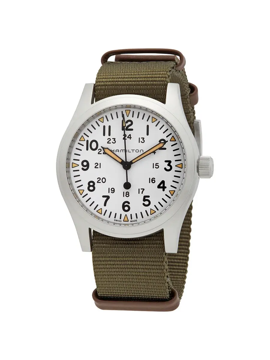 Мужские часы Hamilton Khaki Field с ручным заводом H69529913 — изображение 1 из 3, оттенок серебряный