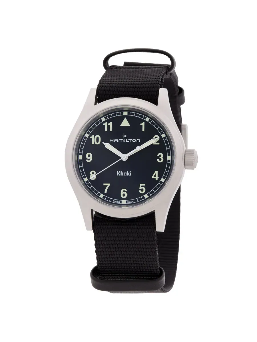 Часы Hamilton Khaki Field Quartz с черным циферблатом H69401430