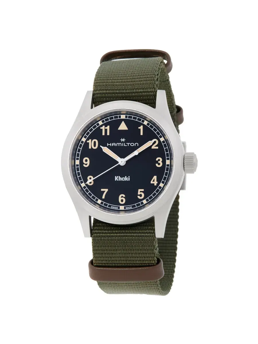 Часы Hamilton Khaki Field Quartz с черным циферблатом H69401930
