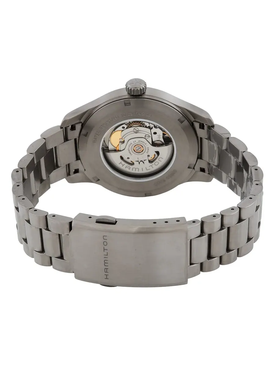Мужские часы Hamilton Khaki Field Titanium Automatic с синим циферблатом H70545140 — изображение 3 из 3, оттенок серый