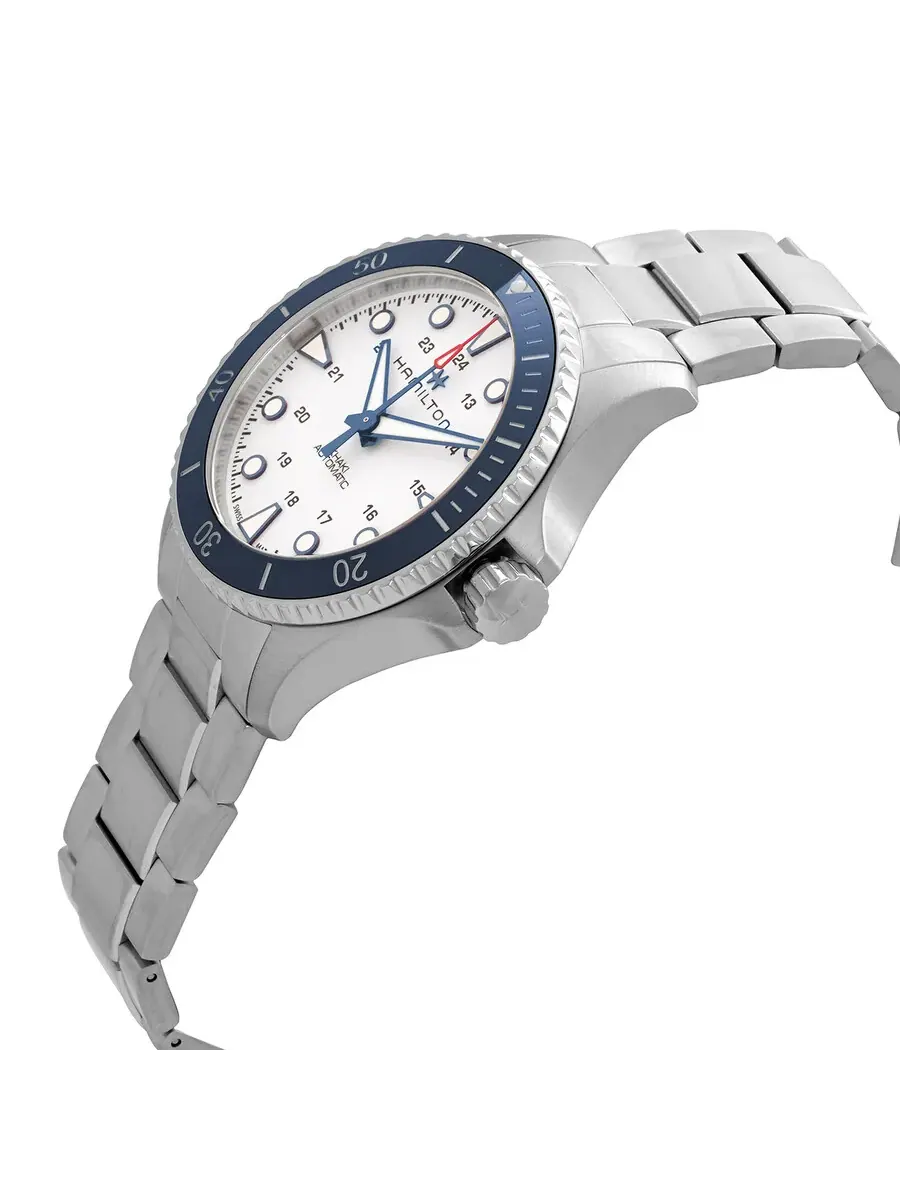 Мужские часы Hamilton Khaki Navy Scuba Automatic с белым циферблатом H82505150 — изображение 2 из 3, оттенок синий