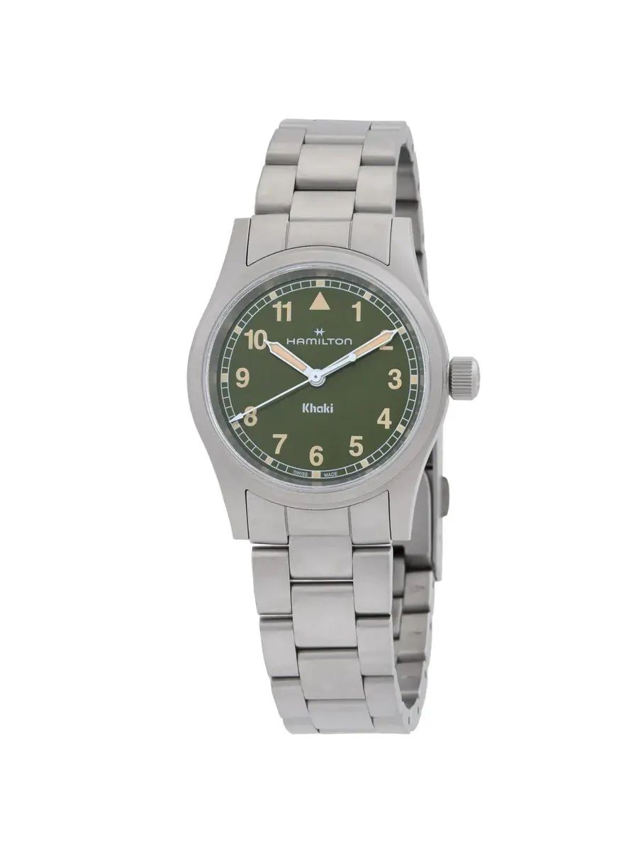 Женские часы Hamilton Quartz с зеленым циферблатом H69301160 — изображение 1 из 3, оттенок серебряный