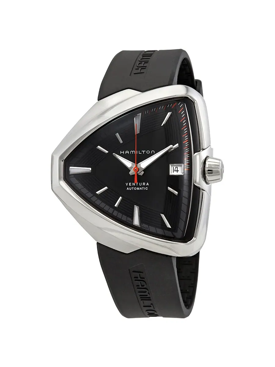 Мужские часы Hamilton Ventura Elvis80 Automatic Asymmetric H24555331 — изображение 1 из 3, оттенок серебряный