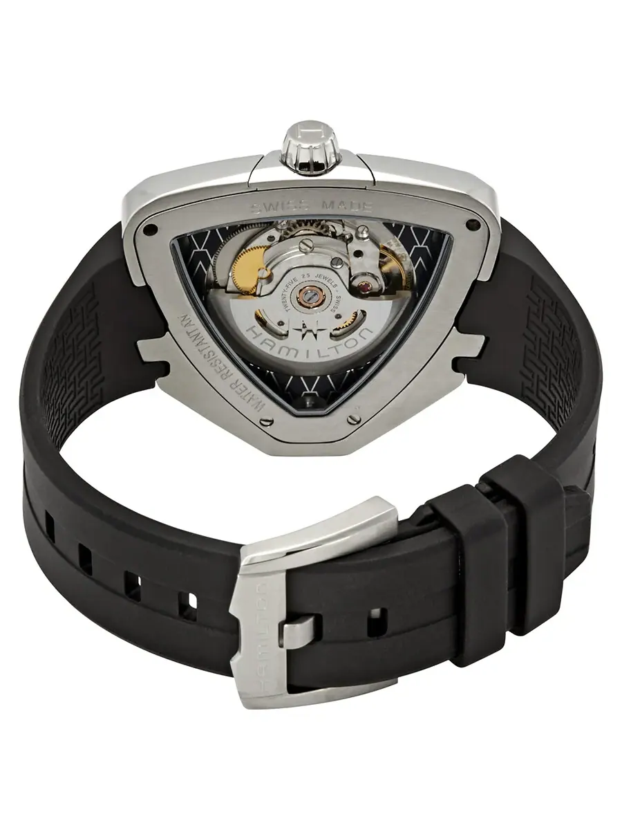 Мужские часы Hamilton Ventura Elvis80 Automatic Asymmetric H24555331 — изображение 3 из 3, оттенок серебряный