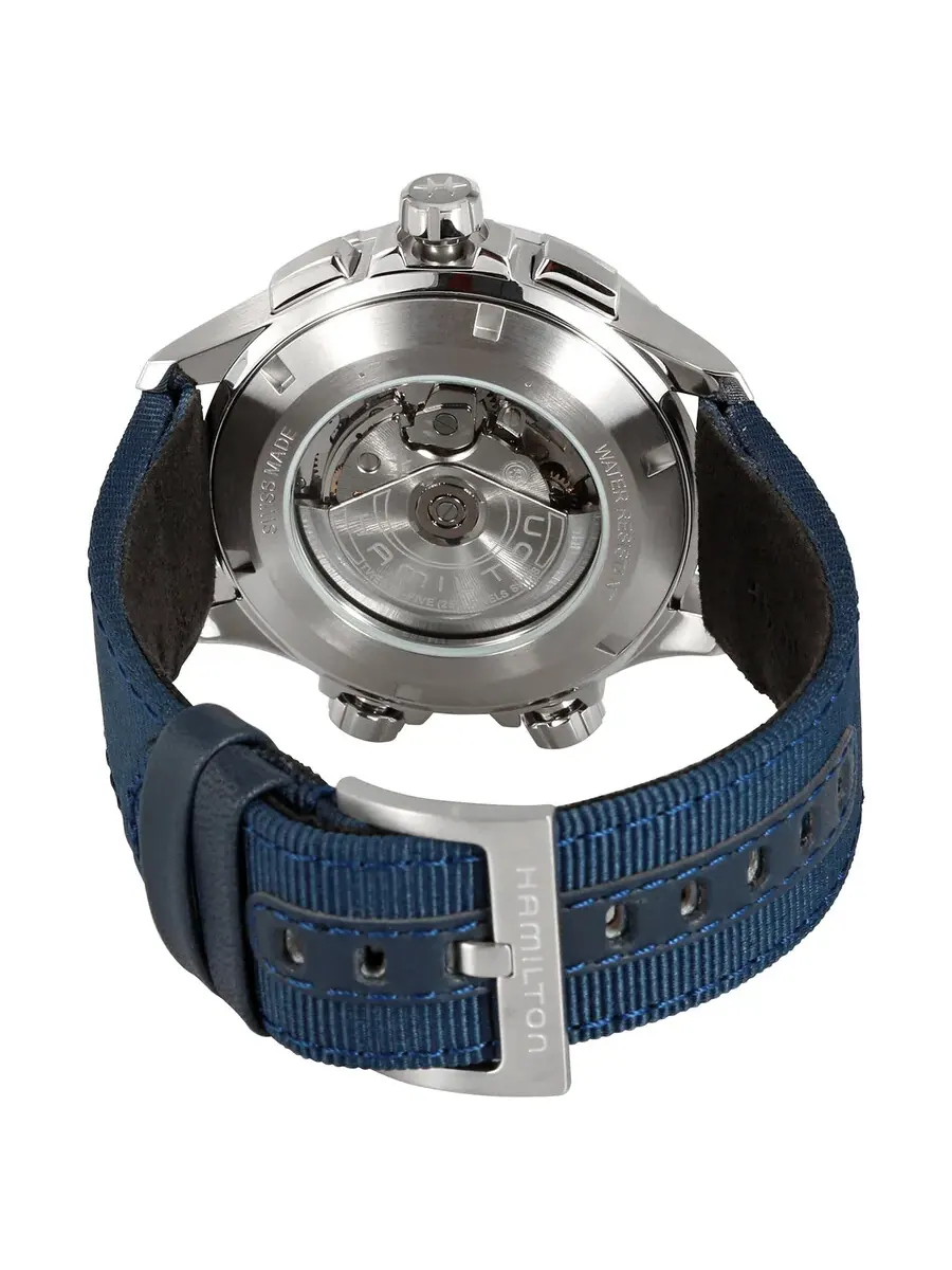 Мужские часы Hamilton X-Wind Lefty Chronograph Automatic с синим циферблатом H77906940 — изображение 3 из 3, оттенок синий