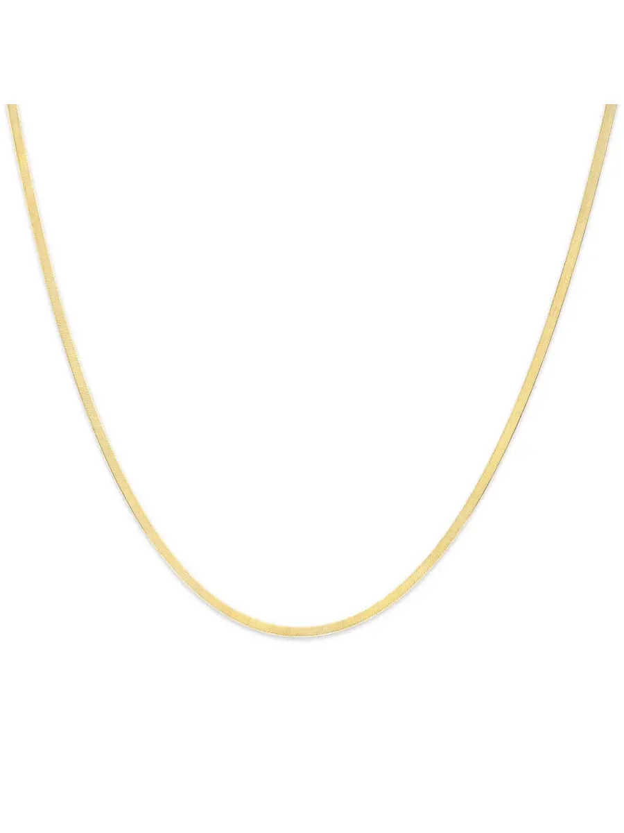 Unisex-цепочка Haus of Brilliance из цельного 14-каратного желтого золота, 2,8 мм, имперская елочка — изображение 1 из 7