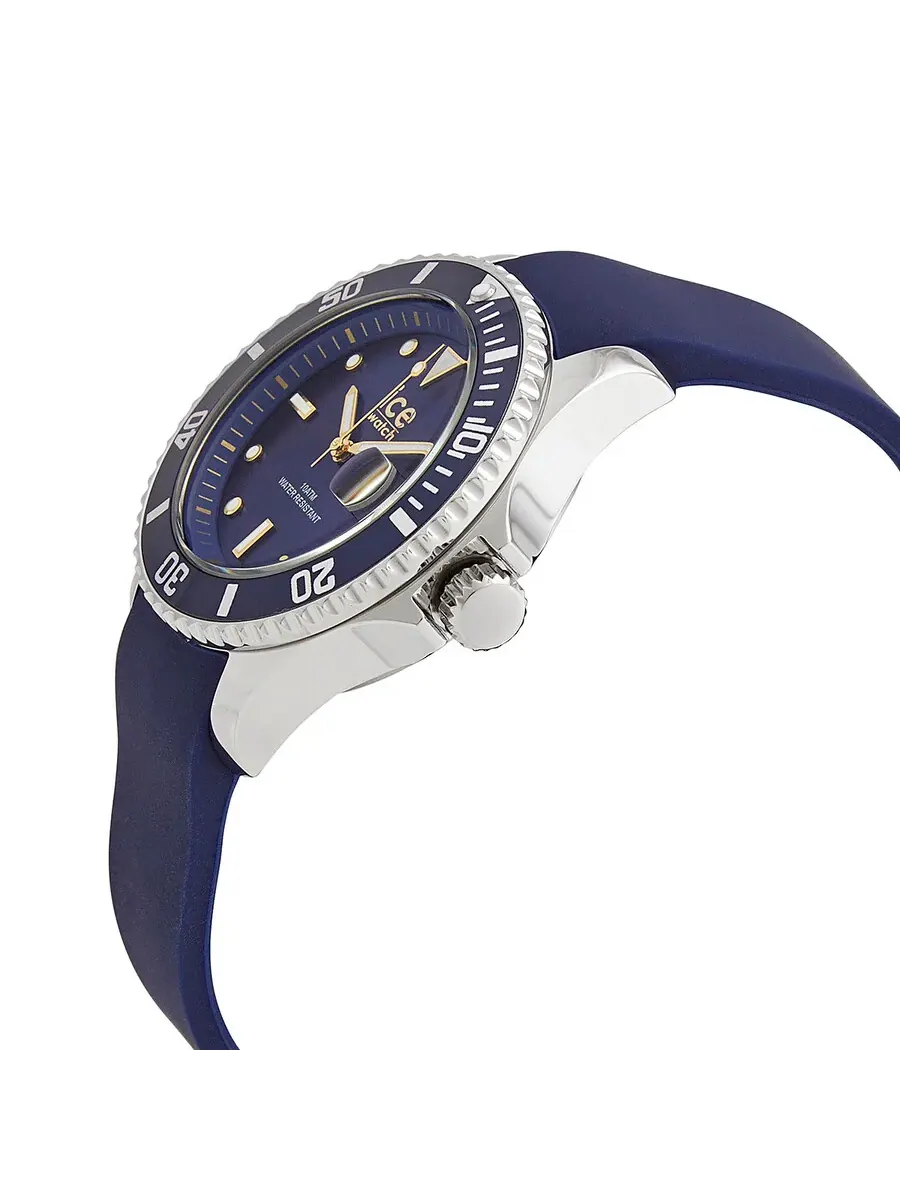 Кварцевые часы Ice-Watch с синим циферблатом, унисекс, артикул 020368 — изображение 2 из 3, оттенок серебряный