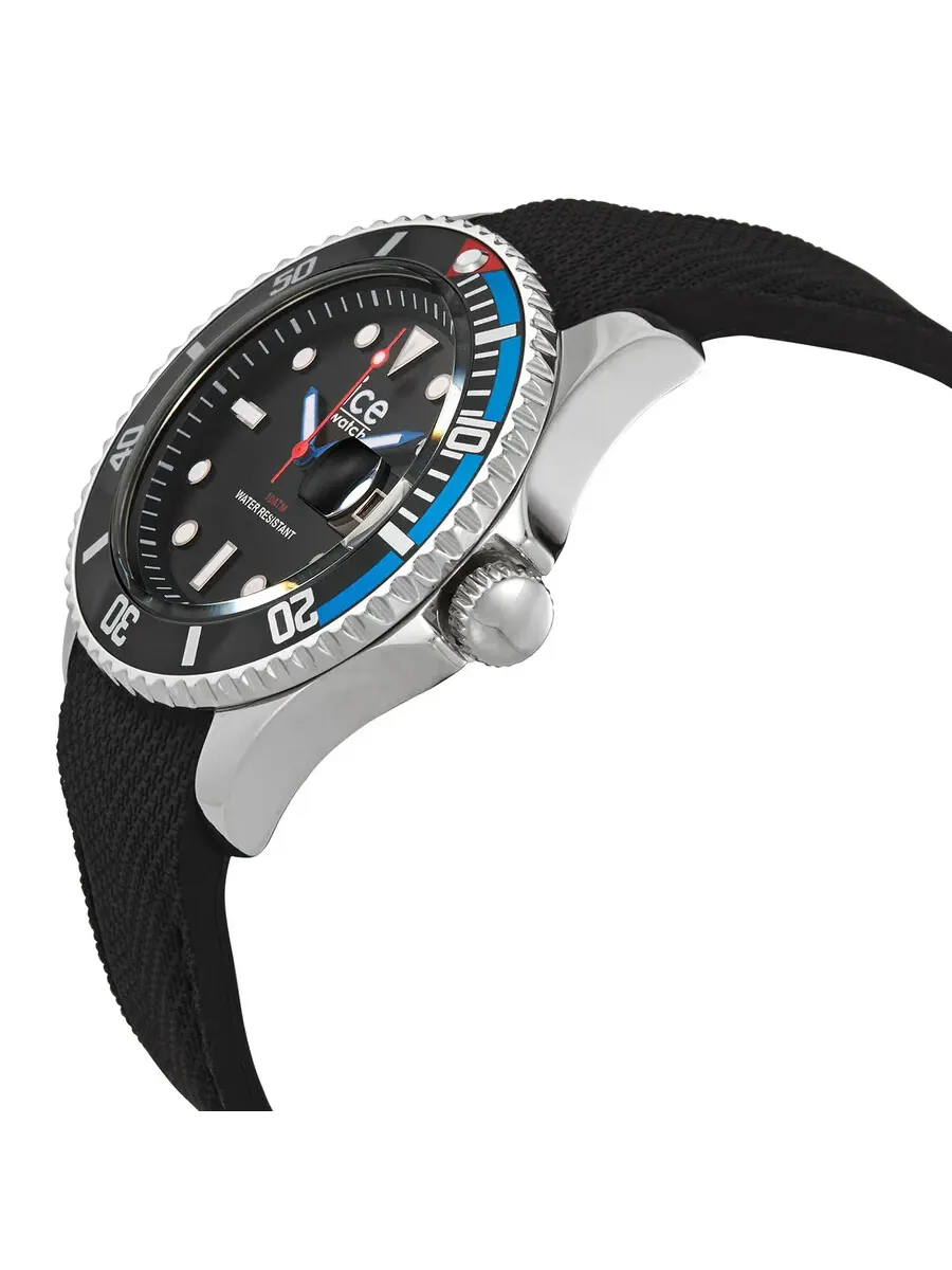 Мужские часы Ice-Watch с кварцевым механизмом и черным циферблатом 020379 — изображение 2 из 3, оттенок серебряный