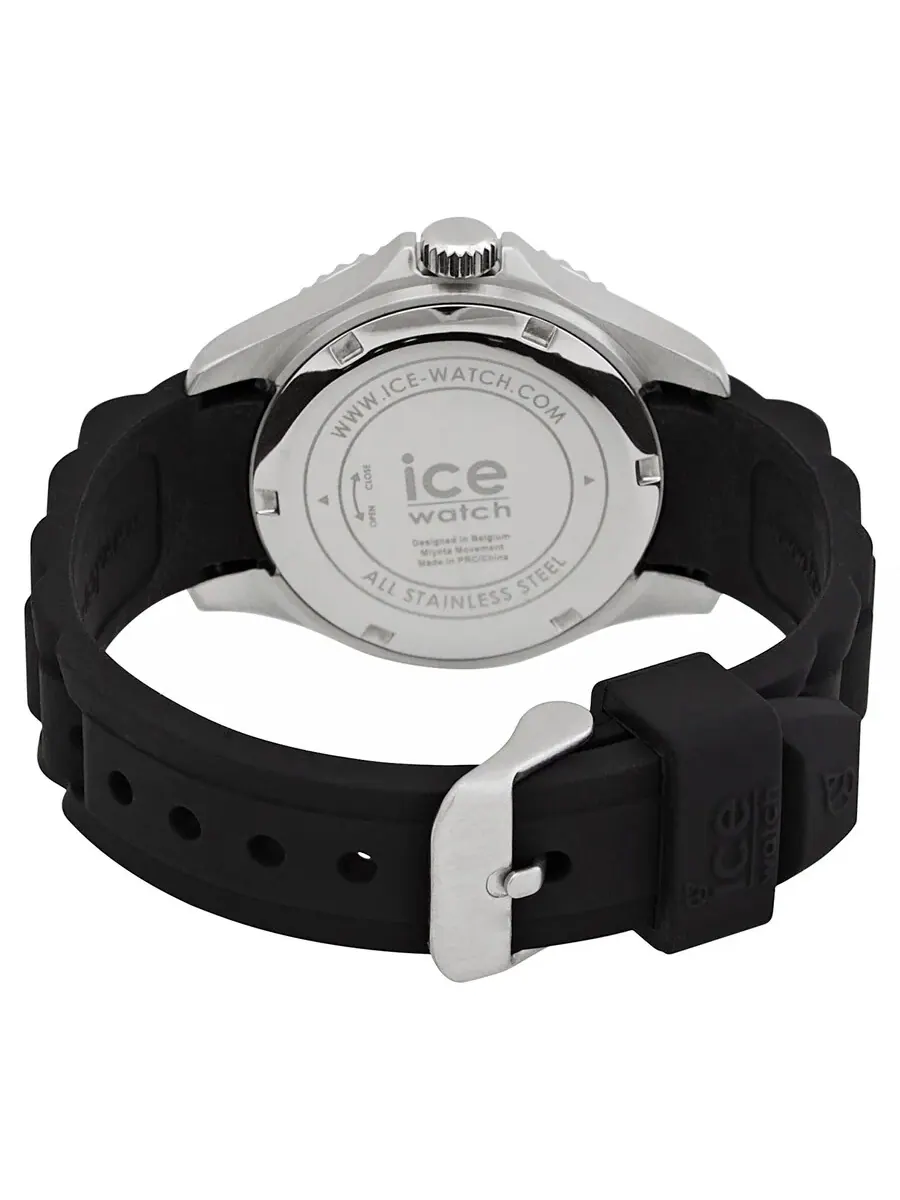 Унисекс-часы Ice-Watch с кварцевым механизмом и черным циферблатом 020360 — изображение 3 из 3, оттенок серебряный