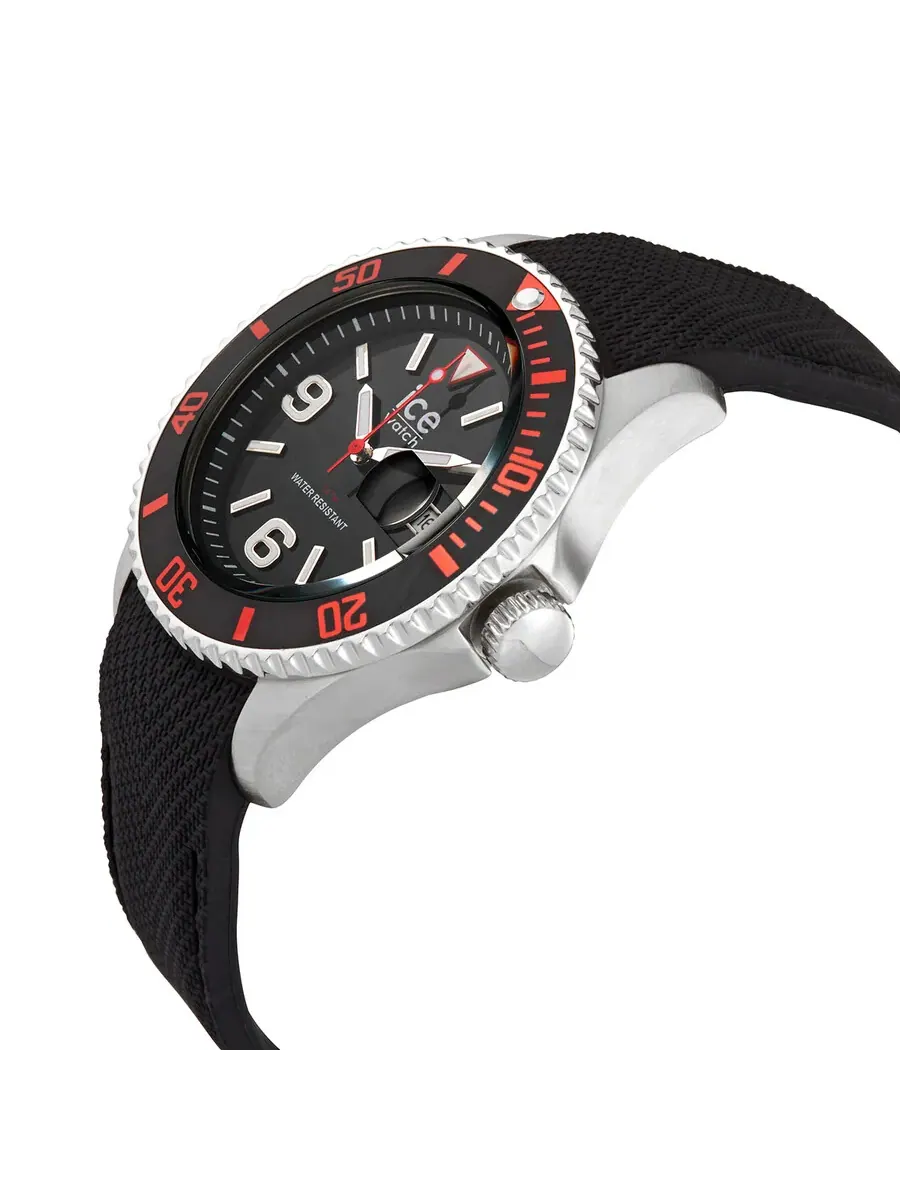 Кварцевые часы Ice-Watch с черным циферблатом, унисекс, артикул 020373 — изображение 2 из 3, оттенок серебряный