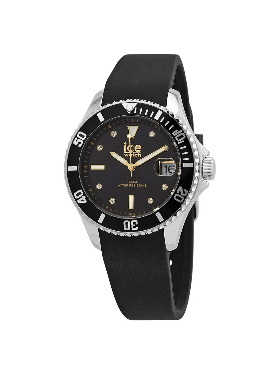 Часы Ice-Watch с кварцевым механизмом, черным циферблатом, унисекс 020367 — черный