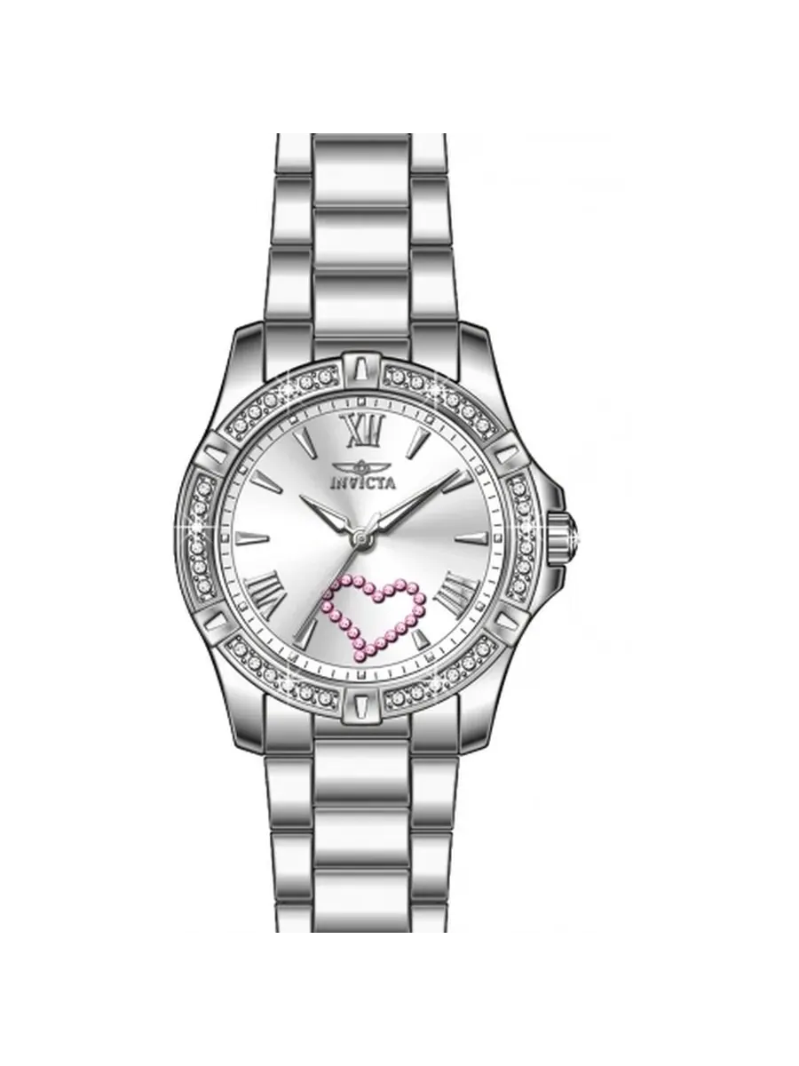 Женские часы Invicta Angel с кварцевым механизмом, серебристым циферблатом, модель 49842 — изображение 1 из 1