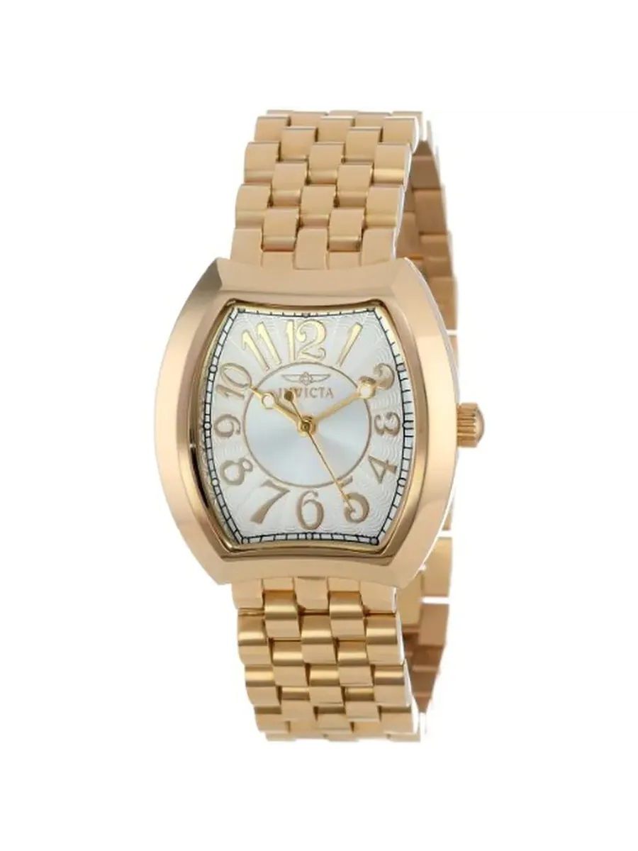 Женские часы Invicta Angel с серебряным циферблатом и золотым покрытием, модель 15040 — изображение 1 из 1