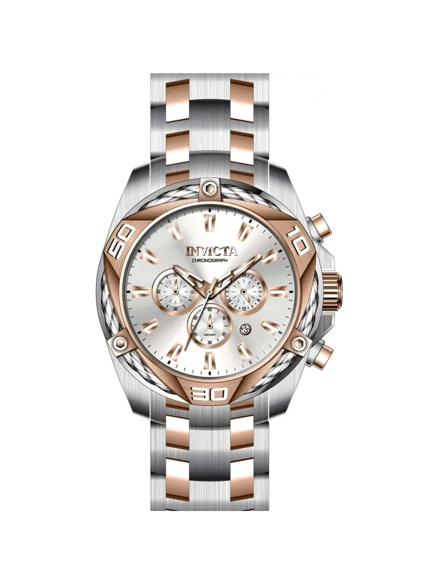 Мужские кварцевые часы Invicta Bolt Chronograph с серебристым циферблатом, модель 34134 — изображение 2 из 2