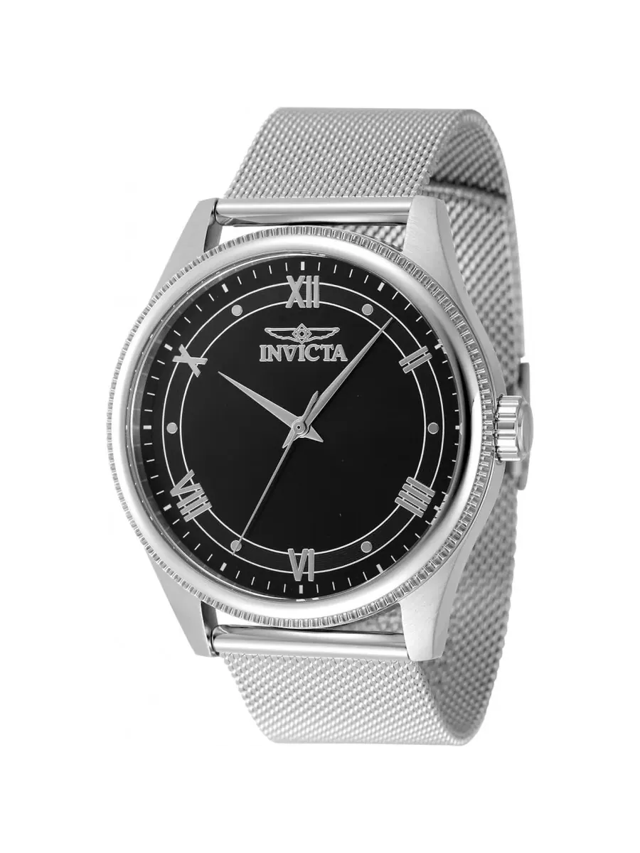 Мужские кварцевые часы Invicta Celestial с черным циферблатом, модель 48479 — изображение 1 из 1, оттенок серебряный