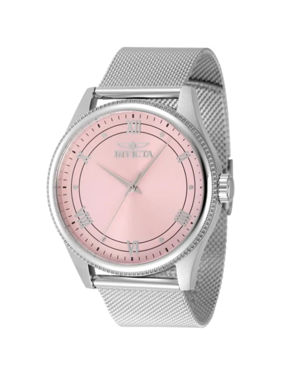 Мужские часы Invicta Celestial Quartz с розовым циферблатом 48485 — изображение 1 из 1, оттенок серебряный