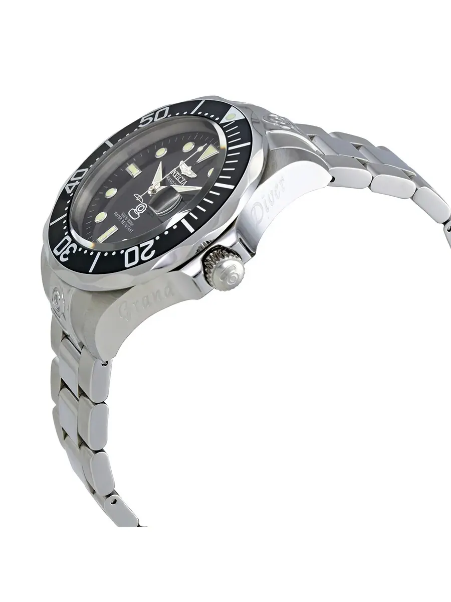 Мужские автоматические часы Invicta Pro Diver Grand Diver с черным циферблатом, модель 3044 — изображение 2 из 3