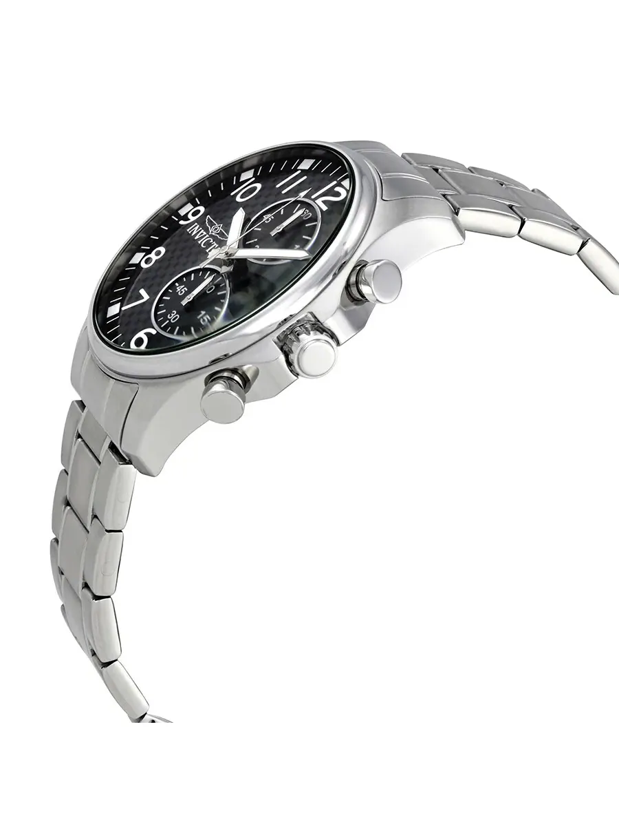 Мужские часы Invicta II с многофункциональным черным циферблатом и корпусом из нержавеющей стали 0379 — изображение 2 из 3
