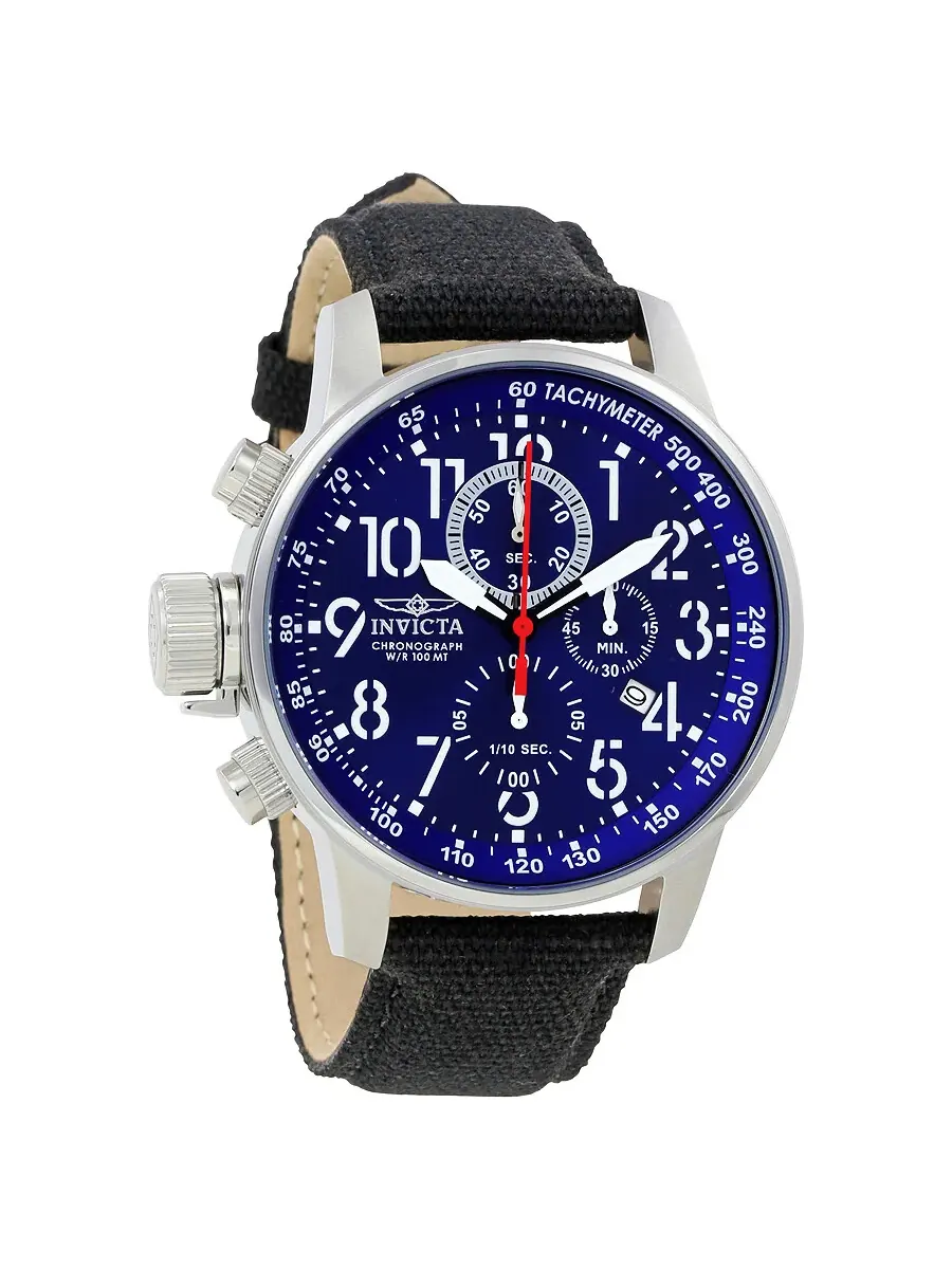 Мужские часы Invicta Lefty Force Chronograph с синим циферблатом 1513 — изображение 1 из 4, оттенок серебряный