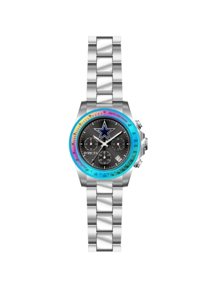 Мужские часы Invicta NFL Dallas Cowboys Chronograph GMT Quartz с черным циферблатом 44981 — изображение 1 из 1