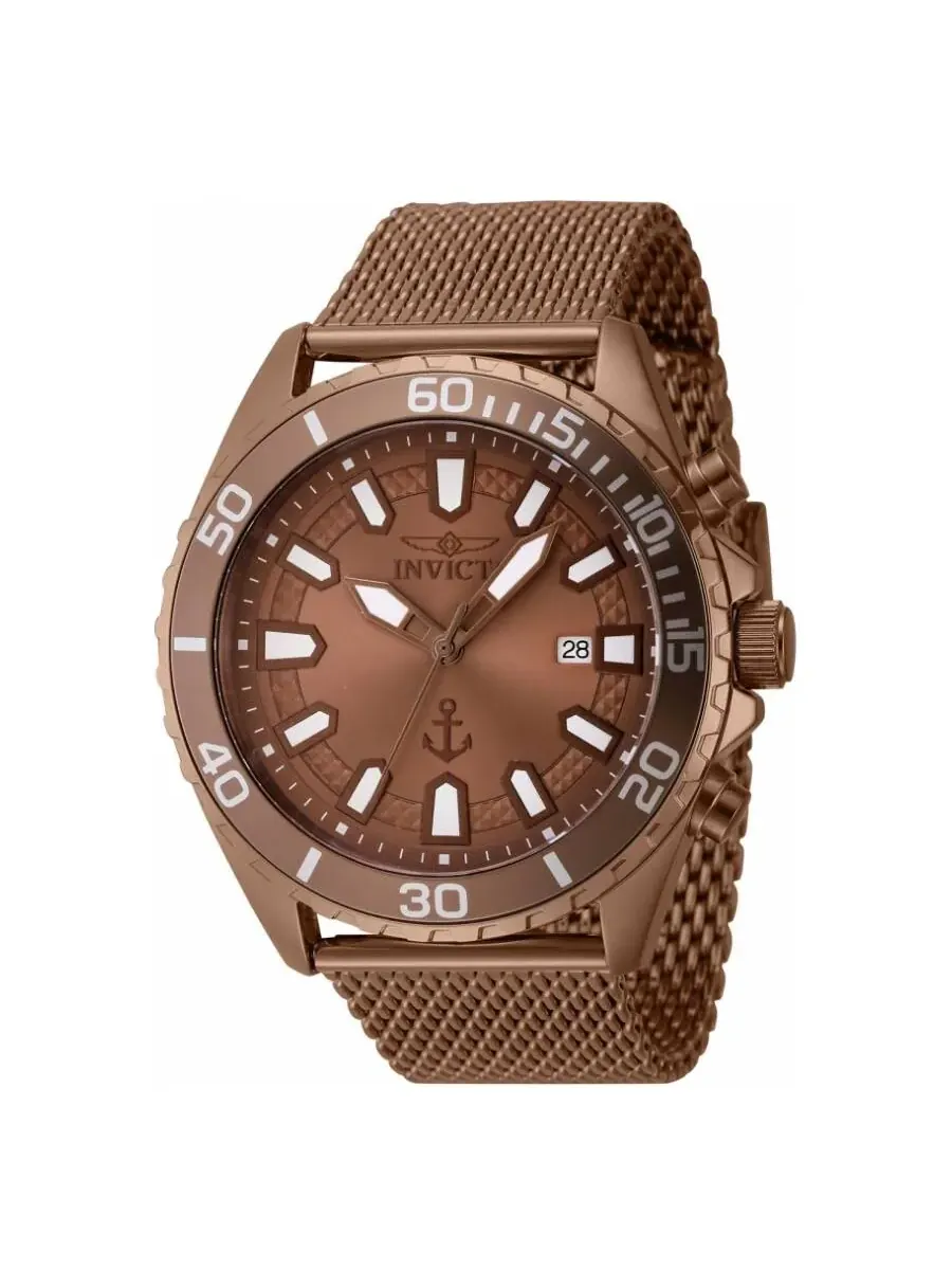 Мужские часы Invicta Ocean Voyage Quartz с коричневым циферблатом 46273 — изображение 1 из 1, оттенок коричневый