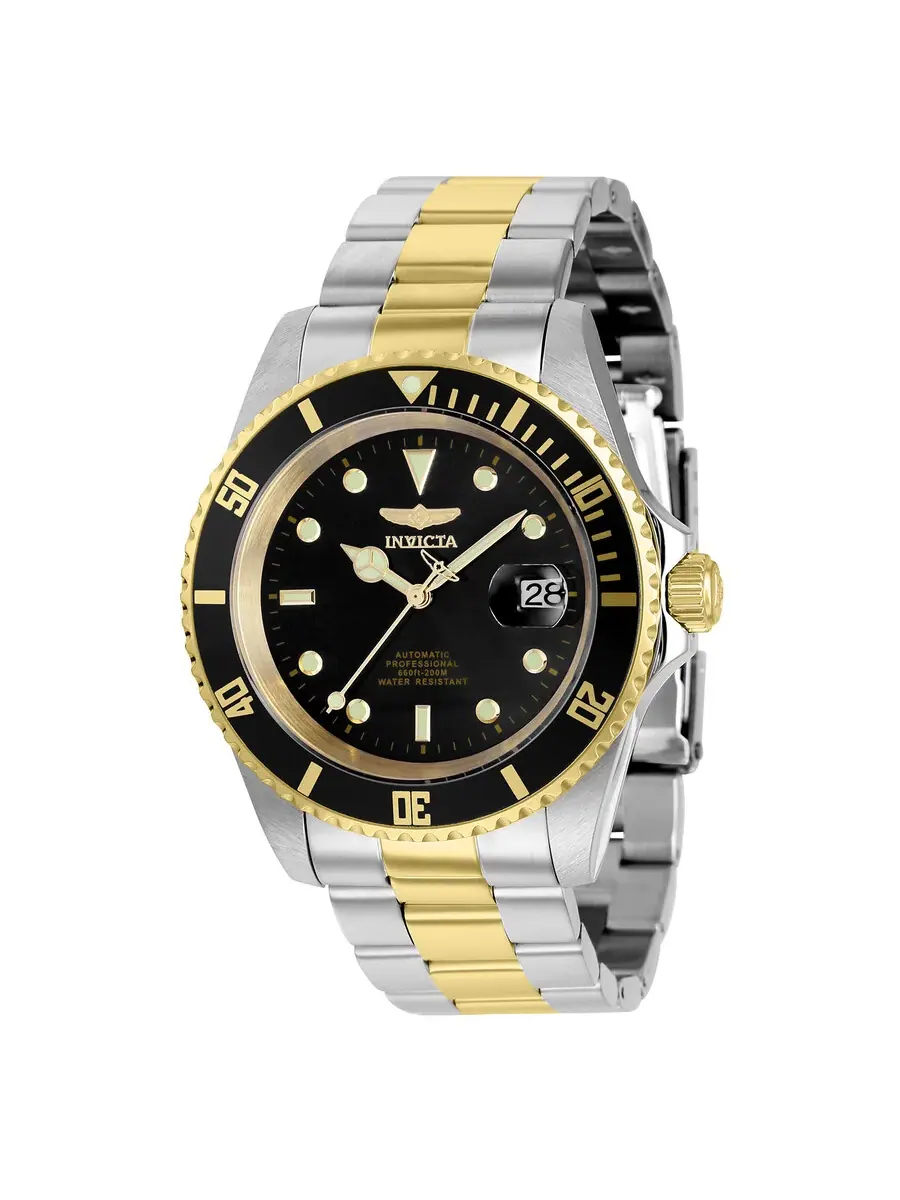Мужские часы Invicta Pro Diver Automatic с черным циферблатом 8927OBXL — черный