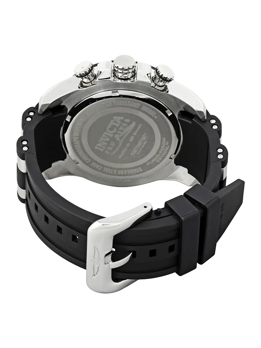 Мужские часы Invicta Pro Diver Chronograph с черным циферблатом, модель 22311 — изображение 3 из 3, оттенок серебряный