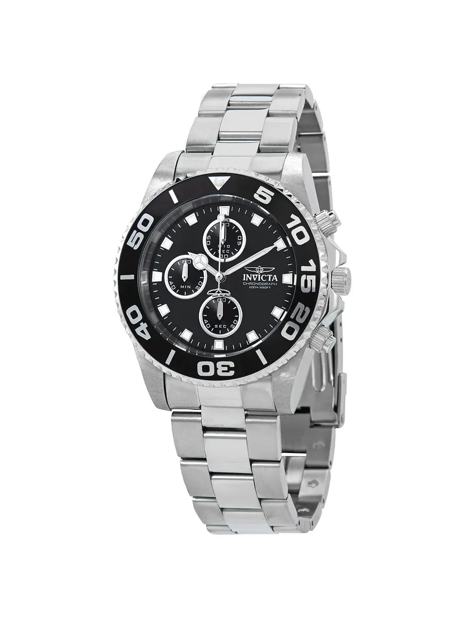 Мужские часы Invicta Pro Diver Chronograph с черным циферблатом 28689 — изображение 1 из 3, оттенок черный