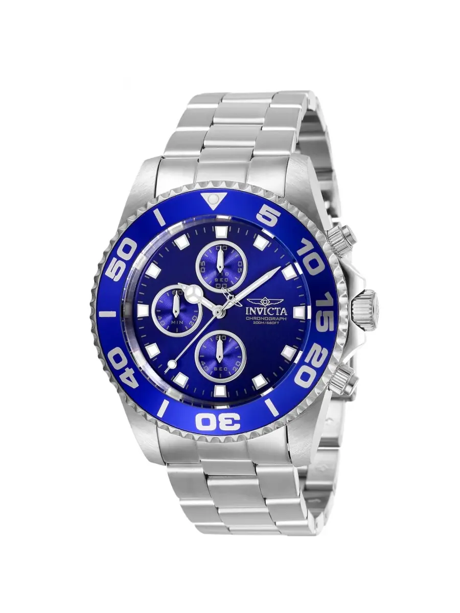 Мужские часы Invicta Pro Diver Chronograph с синим циферблатом, модель 28690 — изображение 1 из 2, оттенок синий