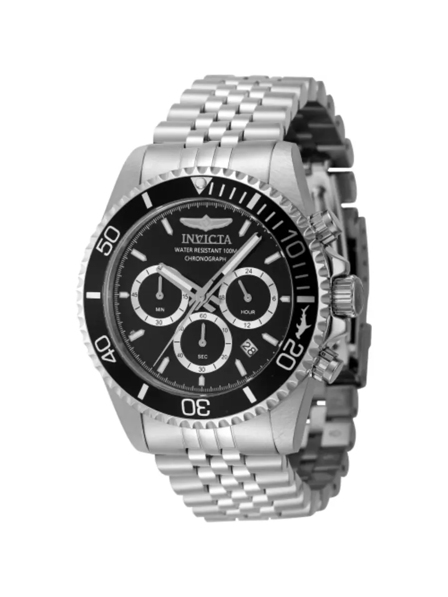 Мужские кварцевые часы Invicta Pro Diver Chronograph GMT с черным циферблатом, артикул 48381 — изображение 1 из 1