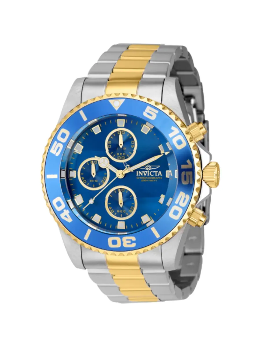 Мужские часы Invicta Pro Diver Chronograph Quartz с синим циферблатом 43408 — изображение 1 из 1, оттенок синий